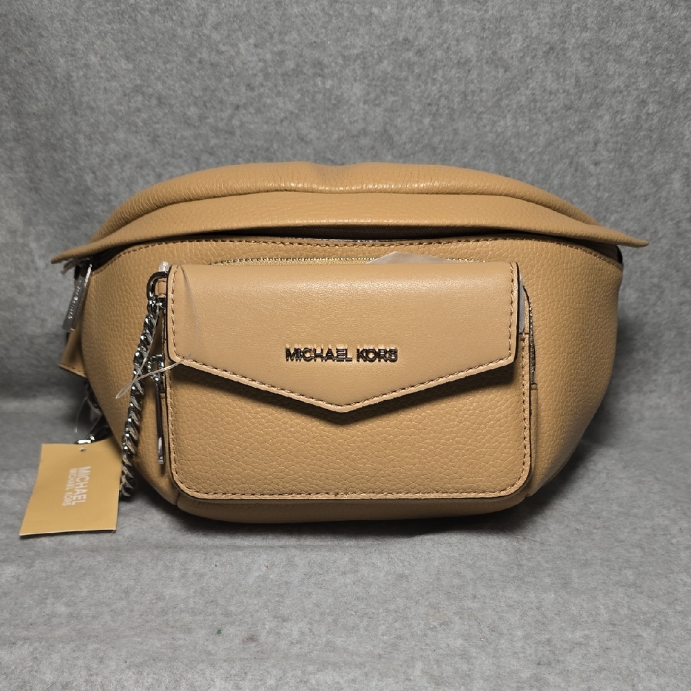 MICHEAL Michael Kors Maisie Camel Leather Waistpack NWT
